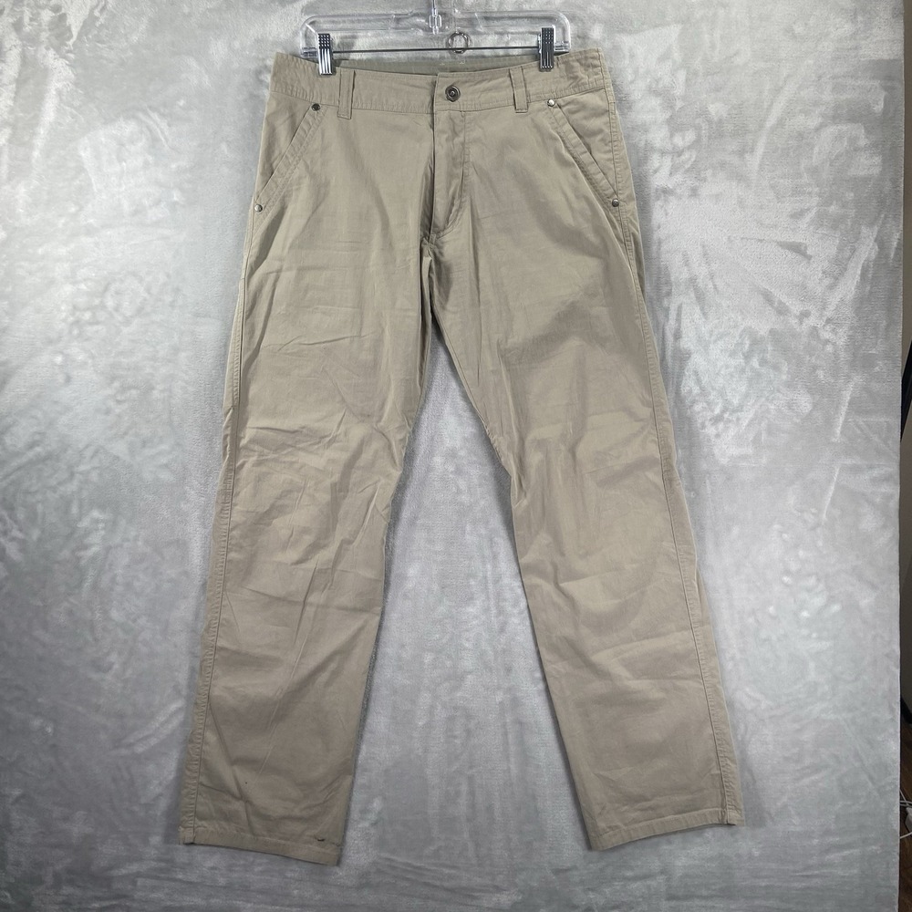 KUHL Pants men's 33x32 KONTRA Canvas Chino Lightweight Outdoor Hiking Stretch
